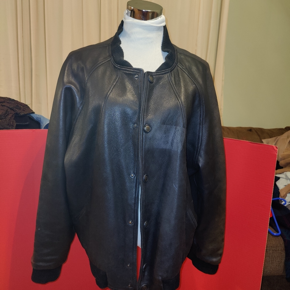 men's  large leather jacket vintage